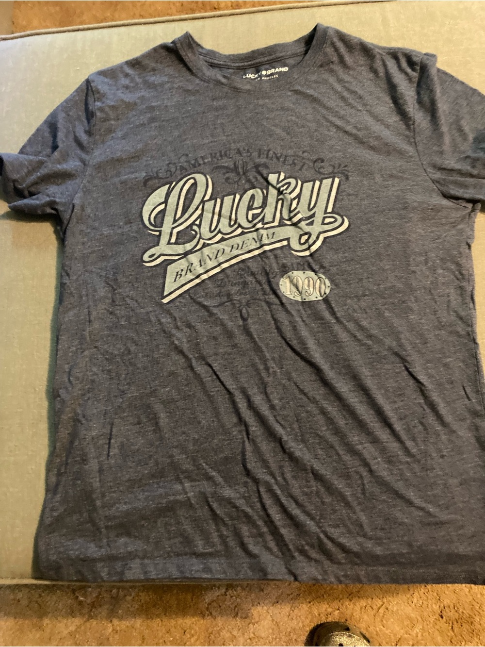 Lucky Brand Navy Graphic Short-Sleeve Tee